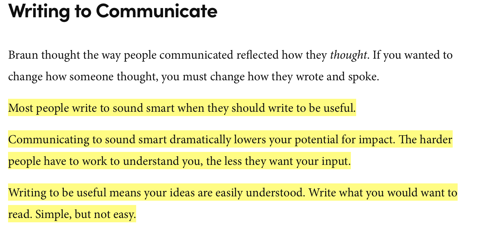 Communicate to Be Understood Not Impress