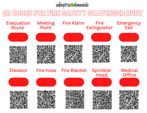 QR Code Fire Safety Scavenger Hunt