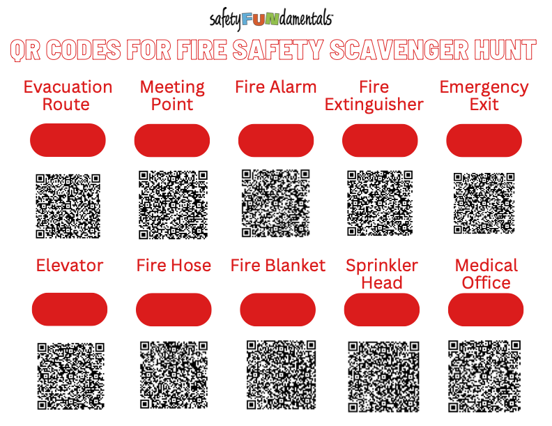 QR Code Fire Safety Scavenger Hunt SafetyFUNdamentals