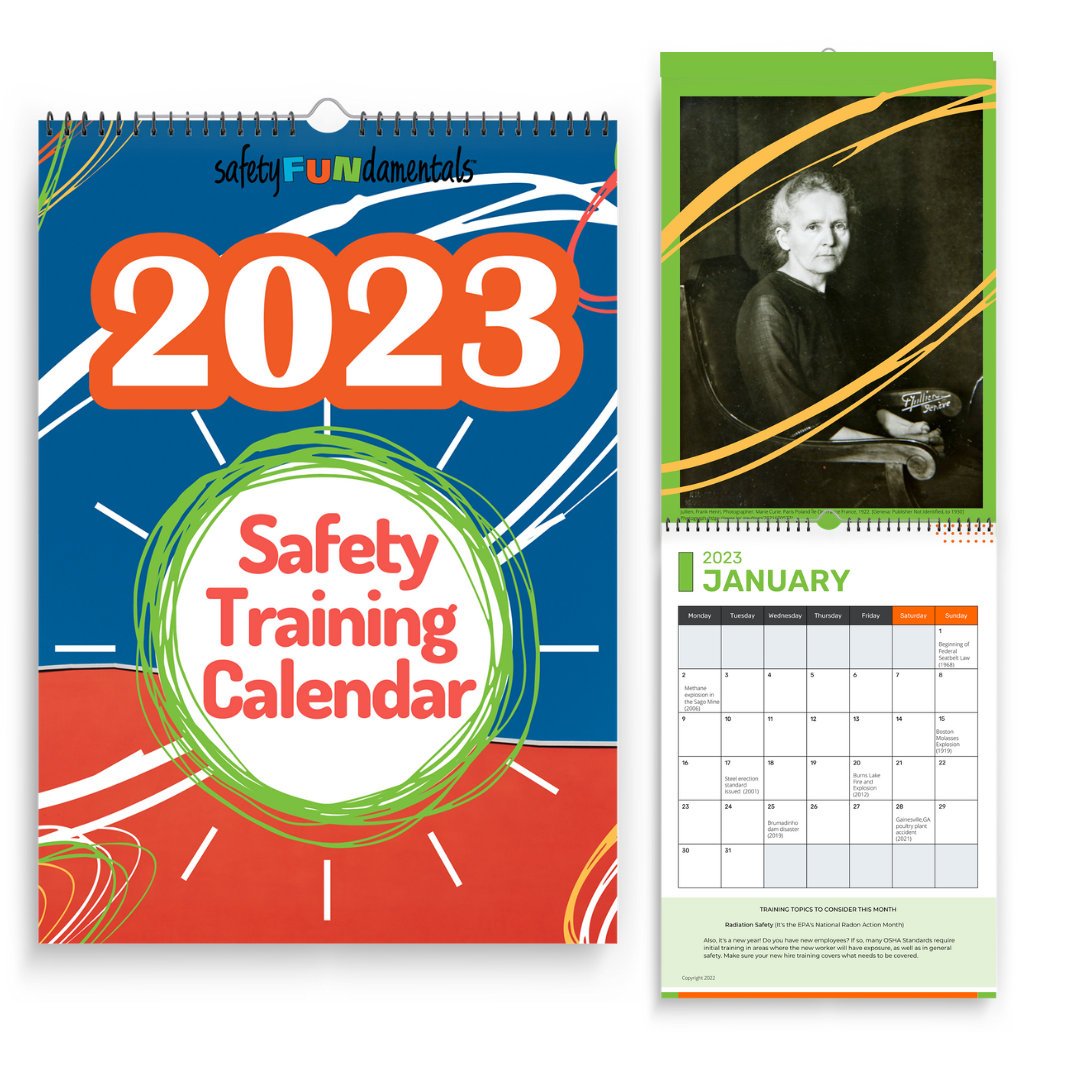 Safety Training Calendar for 2023 (Print)