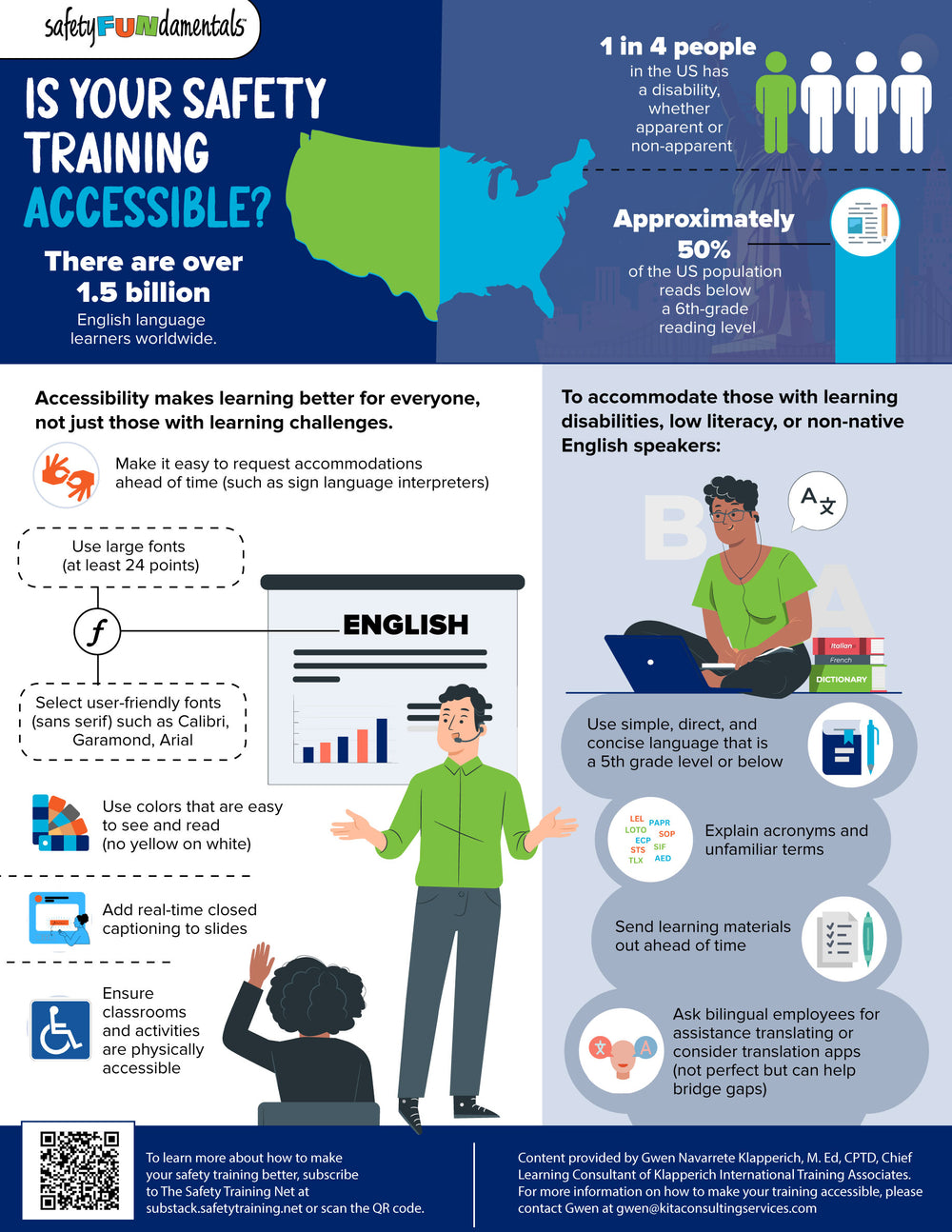 Safety Training Accessibility Infographic - SafetyFUNdamentals